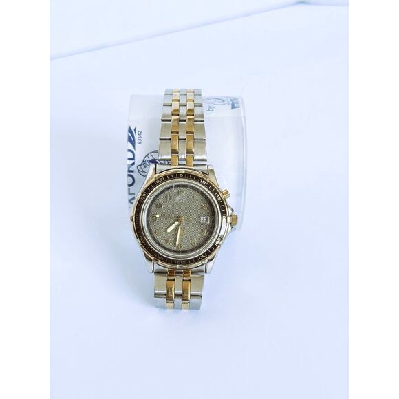 Fossil Star Master Women LU-2537 SS Gold Chrome Dive Watch 50M Business Casual - Picture 5 of 15